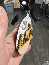 Load image into Gallery viewer, Winter Moose animal round ornament - Wood ornament