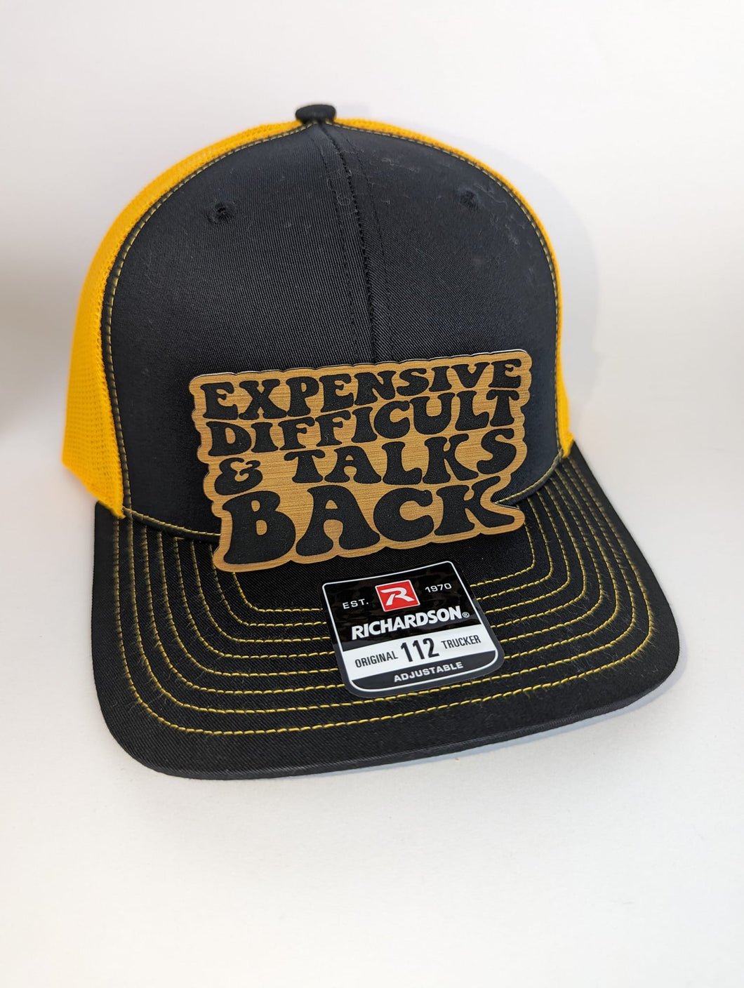 Expensive Difficult & Talks Back - leatherette Patch 2.25