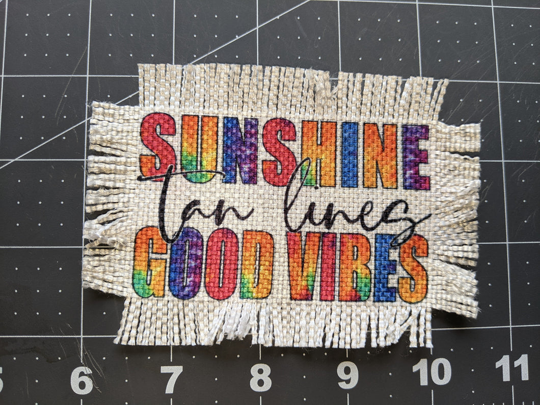 Sunshine Tan lines Good Vibes- Sublimated Patch 2