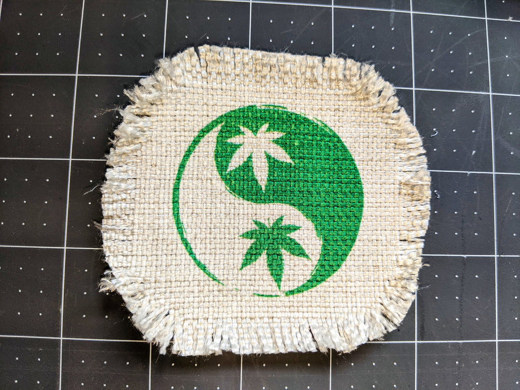 Marijuana Leaf Yin Yang- Sublimated Patch 2