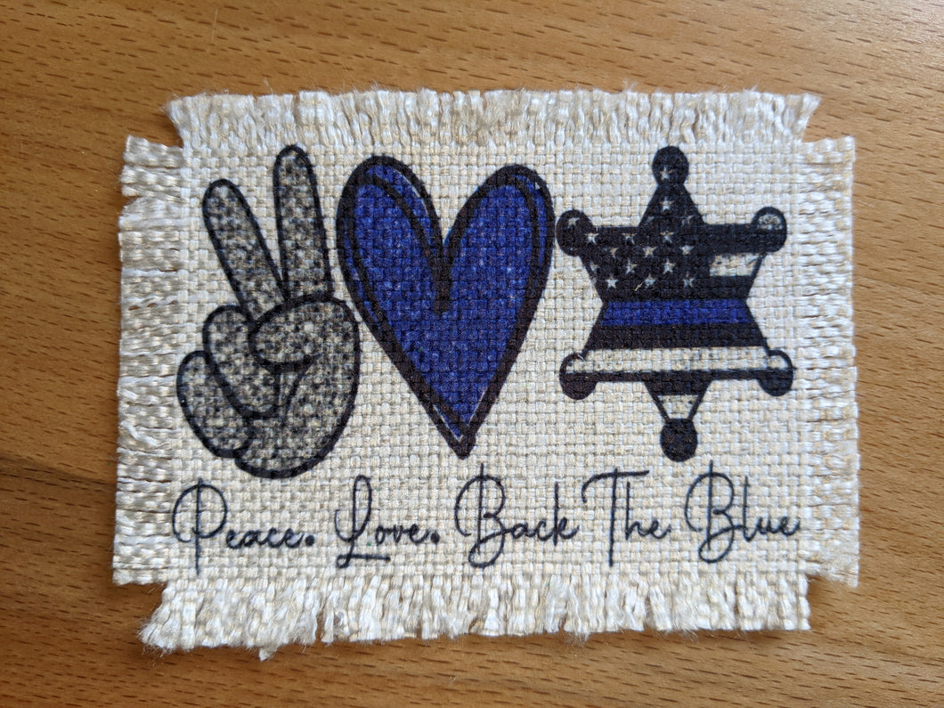 Peace love back the blue (star) - Sublimated Patch 2