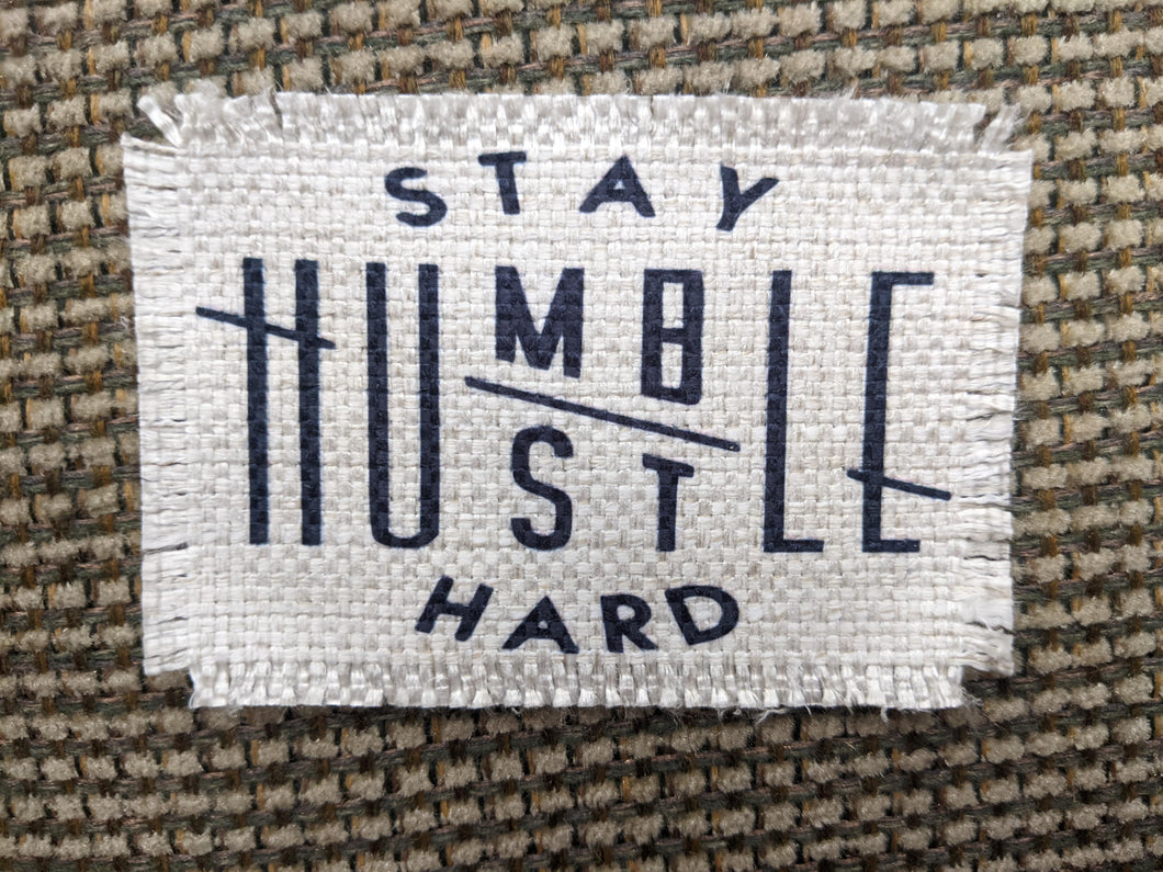 Stay Humble Hustle Hard (black print) - Sublimated Patch 2