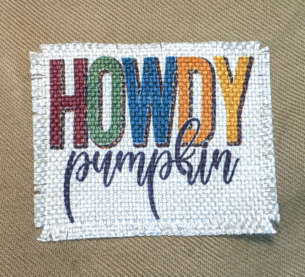 Howdy Pumpkin - Sublimated Patch 2