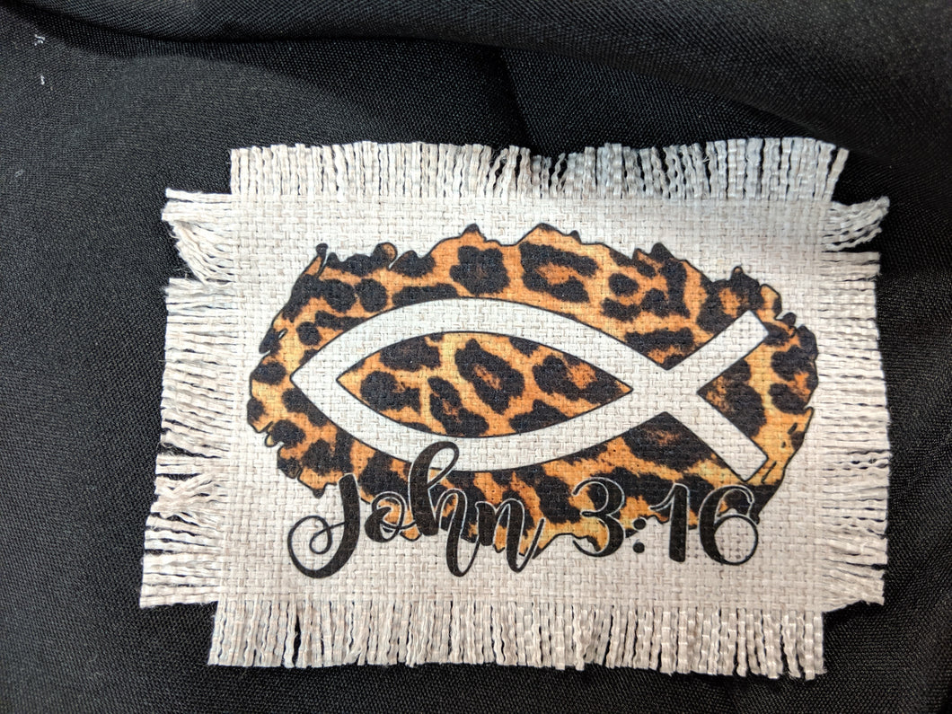 John 3:16 Ichthys Cheetah - Sublimated Patch 2